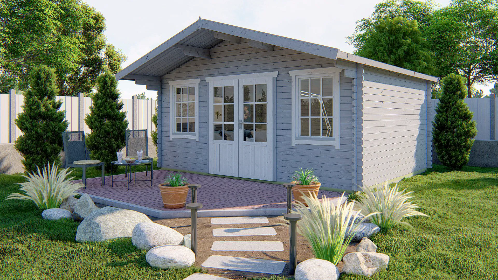 Tuinhuis Veltem geschilderd